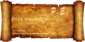 Poli Euszták névjegykártya